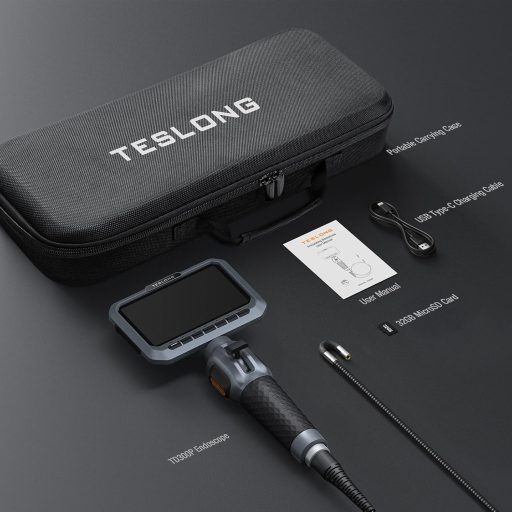 TESLONG Endoszkóp Kamera 5,5mm Flexibilis Inspekciós Csőkamera Mozgatható Fejjel