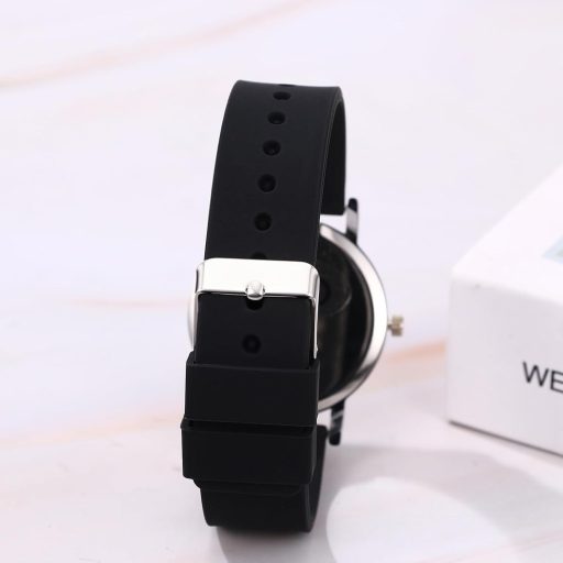 Ceas de damă Avaner din silicon cu cifre arabe, ceas de mână analog rezistent la apă cu mecanism quartz