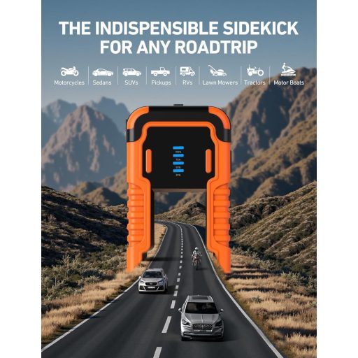 AstroAI P12 6000A autó indítóakkumulátor 12V benzin dízel motorkerékpár LED