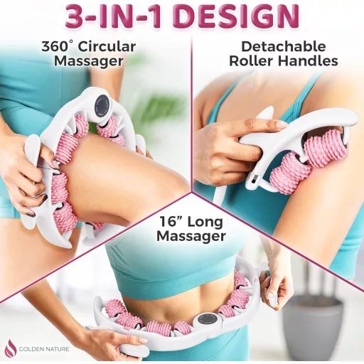 Golden Nature Cellulite Masszázshenger - Anticellulite Masszírozó Comb, Nyak és Test Kezelésére
