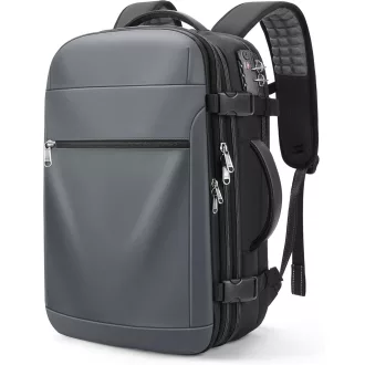   ibeacos 60L Vákuum Hátizsák Bővíthető, TSA Zárral és Vákuumpumpával, Vízálló Laptop Hátizsák 17,3" - Gray