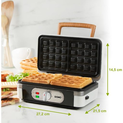 DOMO DO9277C 3az1-ben Szendvics Maker Gofrisütő Kontakt Grill 1100W Fehér