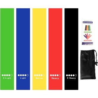   QOTSTEOS Ellenállásos Gumiszalag Készlet 5 Darabos Edzéshez