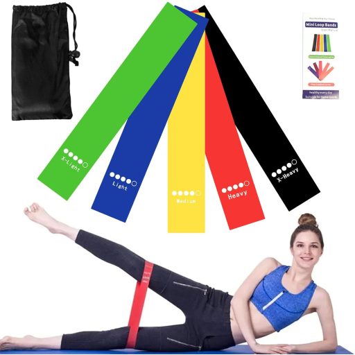 QOTSTEOS Ellenállásos Gumiszalag Készlet 5 Darabos Edzéshez