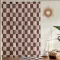 Ohocut Khaki Kockás Zuhanyfüggöny 72x72 Inch Vintage Stílusú Mosható