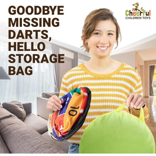 Cheerful Children Toys Jumbo terč na šípky XL/XXL s obojstrannými motívmi, 16 loptičkami a 6 šípkami