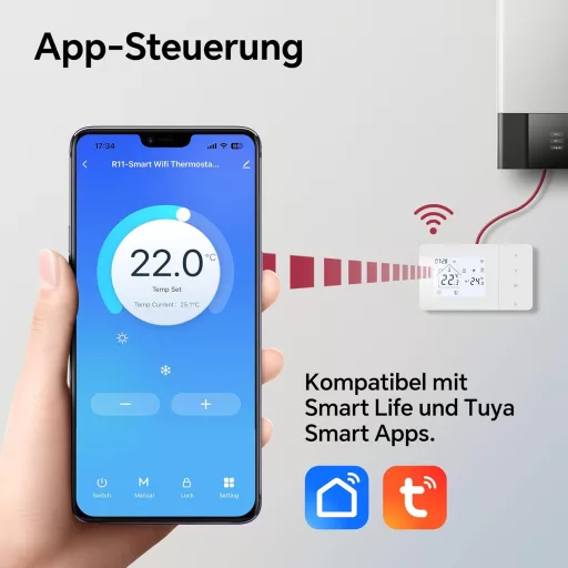 BEOK CONTROLS Vezeték nélküli gázkazán termosztát WiFi távirányítással