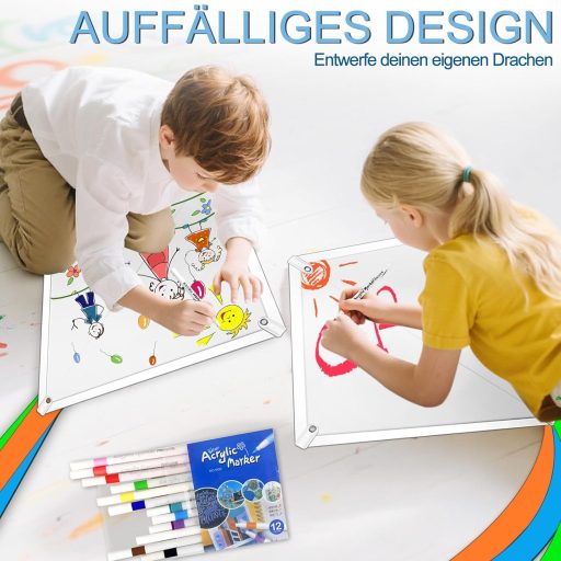 YL 3 részes sárkány készlet festéshez, sárkánysárkány papír festékhez gyerekeknek