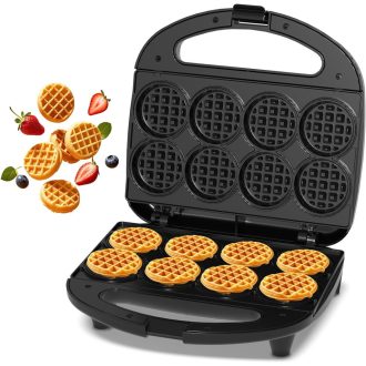   YASHE Mini Gofrisütő 8 Darabos Antilengő Bevonattal Családi Partikhoz
