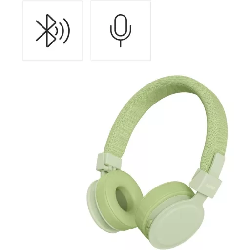Bluetooth slúchadlá Hama Freedom Lit III zelené, skladacie, 15-hodinová výdrž batérie