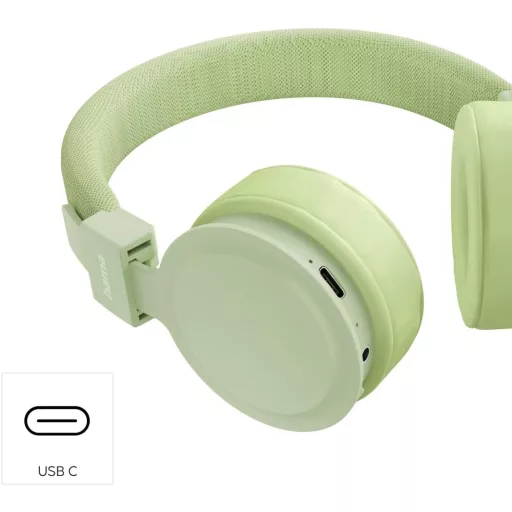 Bluetooth slúchadlá Hama Freedom Lit III zelené, skladacie, 15-hodinová výdrž batérie