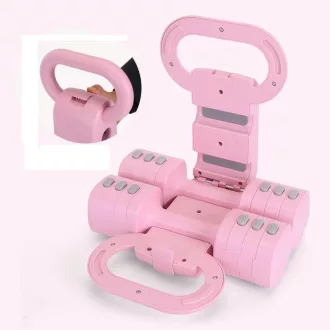   JAOGAUS Állítható Kettlebell és Súlyzó Szett Nőknek, 1 kg, 2 az 1-ben, Rózsaszín