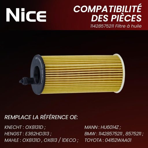 Kvalitný olejový filter BMW radu 3, 5, X3, M2 s O-krúžkom odolným voči teplote 120 °C