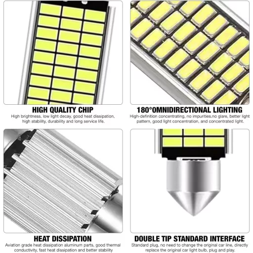 DAJASD LED beltéri világítás 12V 3W 41mm 33 izzó szett