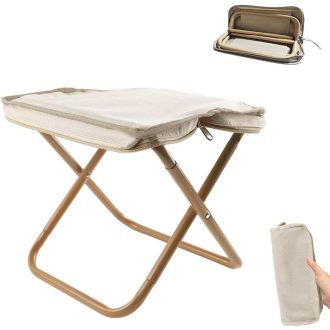   HuaMuDM 30 cm hordozható kemping szék, könnyű alumínium összecsukható ponyva ülőke