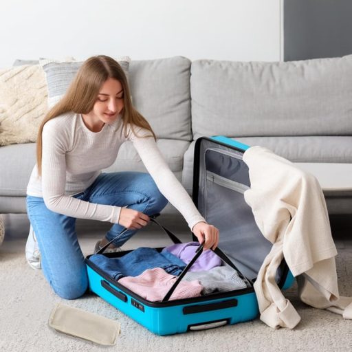 Scaun de camping portabil HuaMuDM 30 cm, scaun pliant ușor din aluminiu cu șezut din pânză