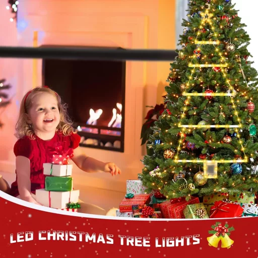 GZWY 87 cm LED Karácsonyi Ablakdekoráció Időzítővel, 8 Mód, Vízálló