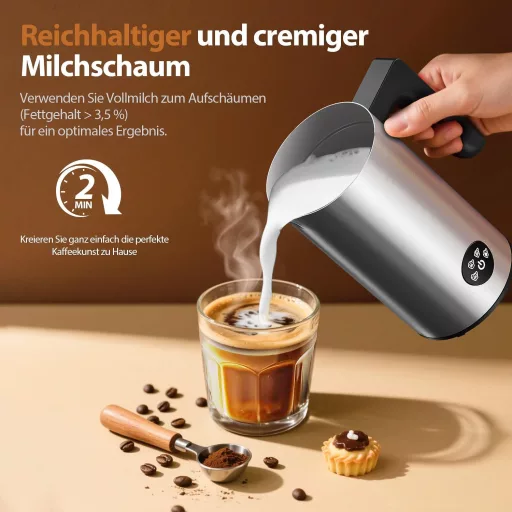 HSSNS Elektromos Tejhabosító Rozsdamentes Acél Forró és Hideg Tejhez