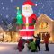 Nafukovací Mikuláš Omdekor 245 cm s LED osvetlením, obrovská vianočná dekorácia do záhrady