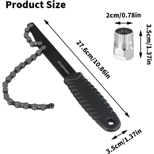 Set de scule FESSOSKO pentru lanț, 3 piese, extractor casetă, universal.