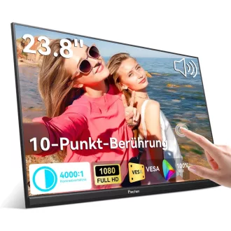   Prechen 23.8" hordozható érintőképernyős monitor USB-C HDMI 1080P