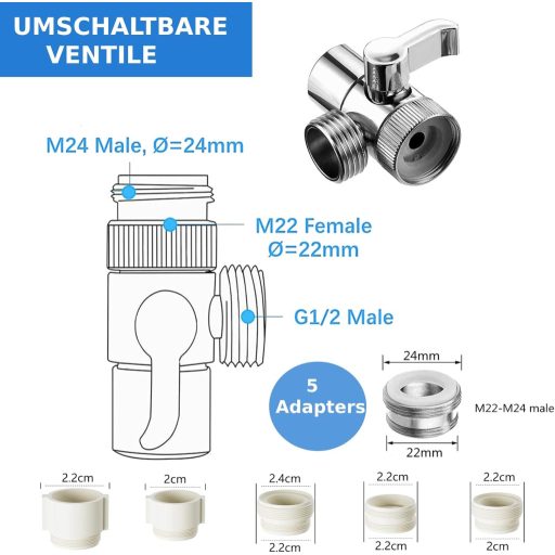 Scalnuvyyh kézi zuhanyfej csaphoz, tartóval, fodrász és fürdőszoba használatra