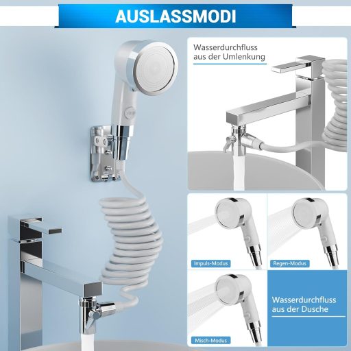 Scalnuvyyh kézi zuhanyfej csaphoz, tartóval, fodrász és fürdőszoba használatra
