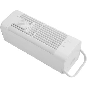   Mini Răcitor de Aer Portabil USB cu Ventilator și Lumină de Noapte, 3 Trepte de Viteză - Pentru Birou, Dormitor (Funcționare la Priză)