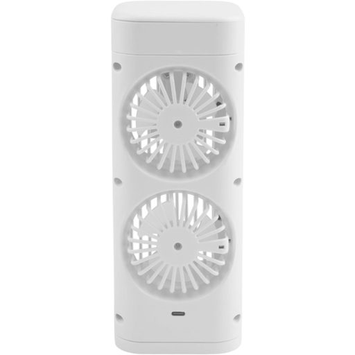 Mini Răcitor de Aer Portabil USB cu Ventilator și Lumină de Noapte, 3 Trepte de Viteză - Pentru Birou, Dormitor (Funcționare la Priză)