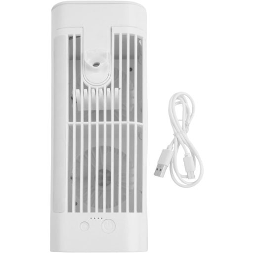 Mini Hordozható USB Léghűtő Ventilátor Éjszakai Fénnyel, 3 Sebességfokozattal - Irodába, Hálószobába (Hálózati Működés)
