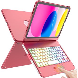   TQQ iPad 11 hüvely billentyűzettel, trackpad és 7 színű háttérvilágítás