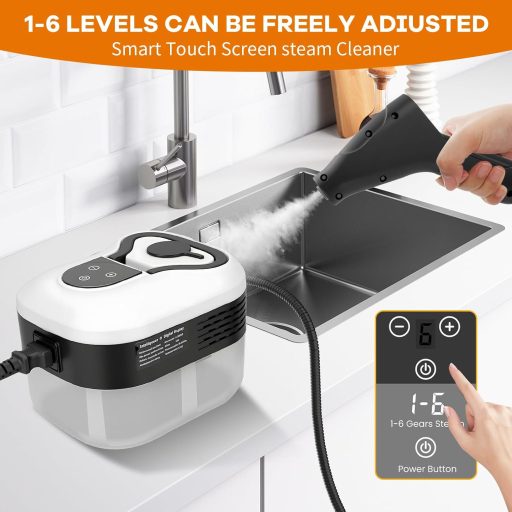 AWKAQUN 2500W Kézi Gőztisztító 4.5 Bar Nyomás 1200ml Tartály 6 Fokozat