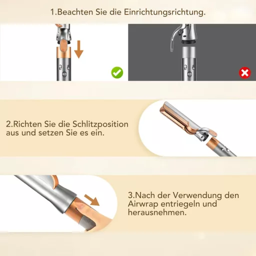 TOSAGE Dyson Airwrap egyenesítő fej légáramlás technológiával HS01 HS05 sárga