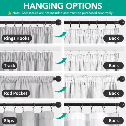 Deconovo Draperie termoizolantă opacă 140x245cm Gri Perlat Strat Dublu