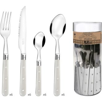   Pradel Essentiel Bistro Club 24 részes evőeszköz készlet 6 személyre rozsdamentes acél