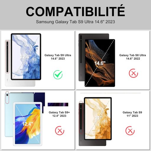 JADEMALL Bluetooth tipkovnica s touchpadom za Samsung Tab S9 Ultra 14,6"