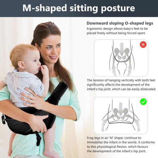 AOOWU Ergonomikus Hordozó Újszülötttől 36 Hónapos Korig, 25 kg-ig Terhelhetõ