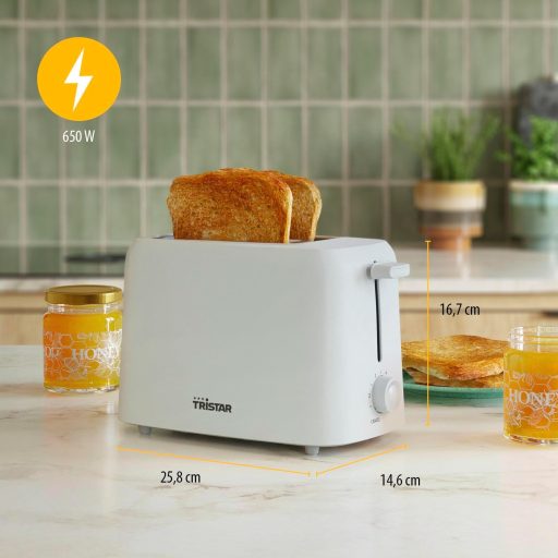 Tristar BR-1061 kenyérpirító 2 szeletes 650W 6 fokozat leolvasztás melegítés