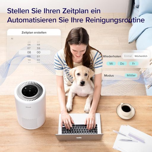 LEVOIT 3 az 1-ben HEPA légszűrő penészre, porpora, pollenre, szagra - hálószobai légtisztító app vezérléssel