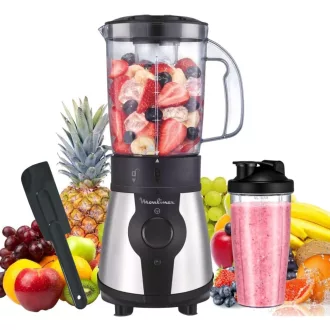   Moulinex Blend & Go 300W turmixgép 1,3L rozsdamentes acél + 750ml palack