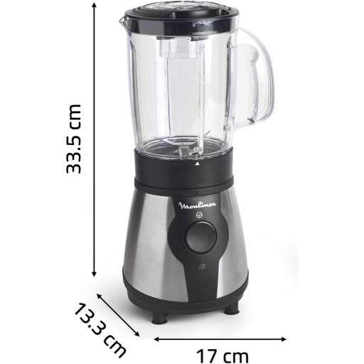 Moulinex Blend & Go 300W turmixgép 1,3L rozsdamentes acél + 750ml palack
