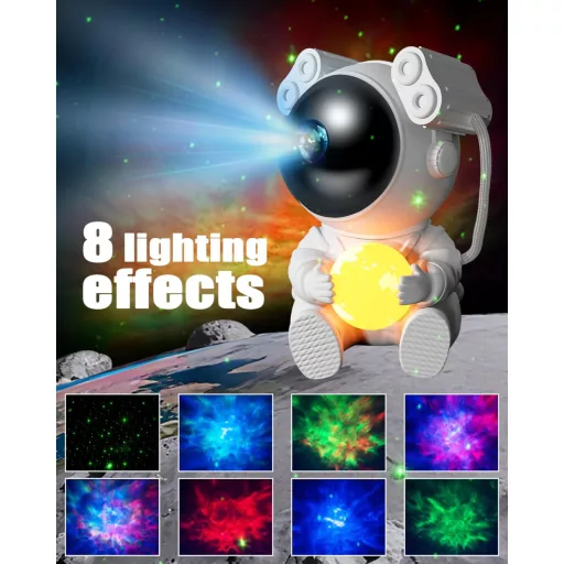 MYSTILUCK Asztronauta Csillag Projektor 16 Módú LED Galaxis Lámpa Távirányítóval