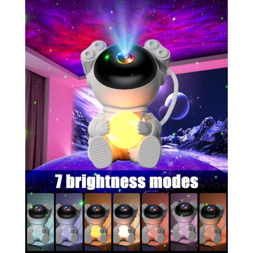 MYSTILUCK Asztronauta Csillag Projektor 16 Módú LED Galaxis Lámpa Távirányítóval