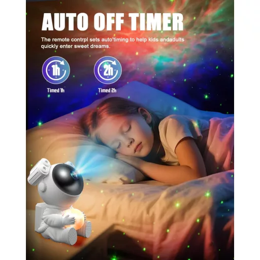 MYSTILUCK Asztronauta Csillag Projektor 16 Módú LED Galaxis Lámpa Távirányítóval