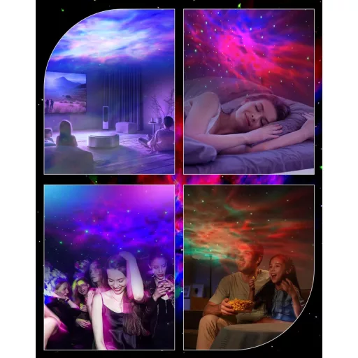 MYSTILUCK Asztronauta Csillag Projektor 16 Módú LED Galaxis Lámpa Távirányítóval