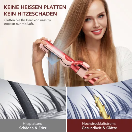 TOSAGE Airwrap Egyenesítő Fej Légáramlás Technológiával HS01 HS05 Fukszia