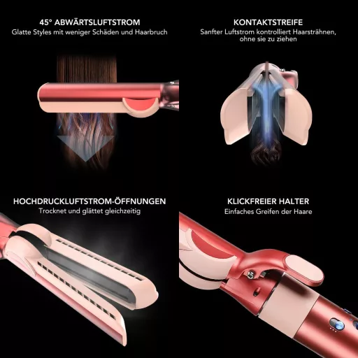 TOSAGE Airwrap Egyenesítő Fej Légáramlás Technológiával HS01 HS05 Fukszia