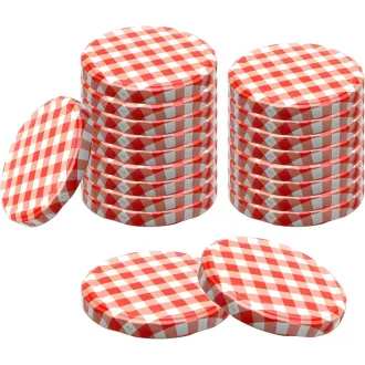   Devitre 20 db Csavaros Tetőfedél TO82 82 mm Piros/Fehér Üvegekhez