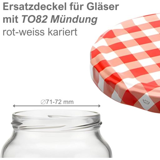 Devitre 20 db Csavaros Tetőfedél TO82 82 mm Piros/Fehér Üvegekhez