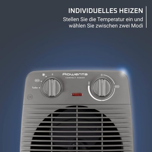 Rowenta SO2212F0 kompakt ventilátoros fűtőgép termosztáttal szürke